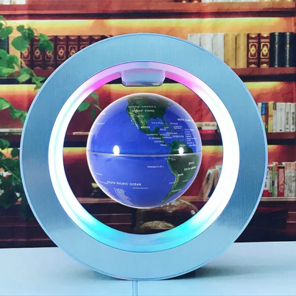 Round LED World Map Floating Globe Magnetic Levitation Light Anti Gravity Magic - Image 4