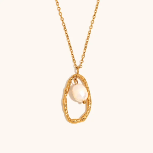 New Pearl Stainless Steel 18K Gold Plating Personality Pendant - Image 4