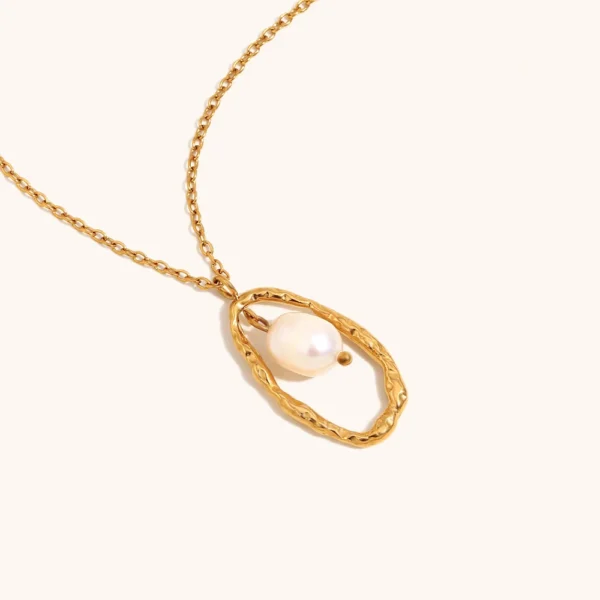 New Pearl Stainless Steel 18K Gold Plating Personality Pendant - Image 3