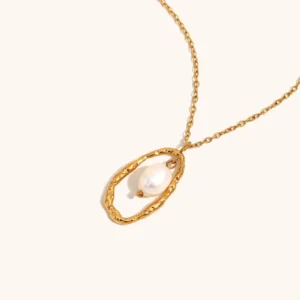 New Pearl Stainless Steel 18K Gold Plating Personality Pendant