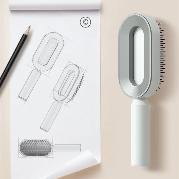 Self Cleaning Hair Brush For Women One-key Cleaning Hair Loss Airbag Massage Scalp Comb Anti-Static Hairbrush - Image 6