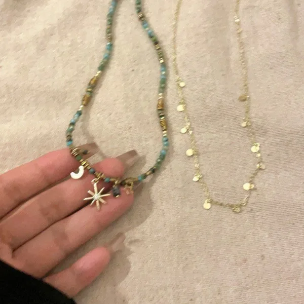 All-matching New Beaded Clavicle Women's Twin Necklace Sweater Chain - Image 4