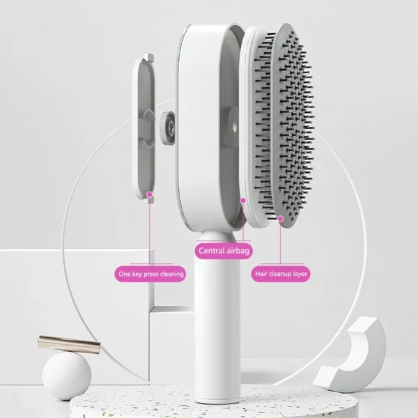 Self Cleaning Hair Brush For Women One-key Cleaning Hair Loss Airbag Massage Scalp Comb Anti-Static Hairbrush - Image 8