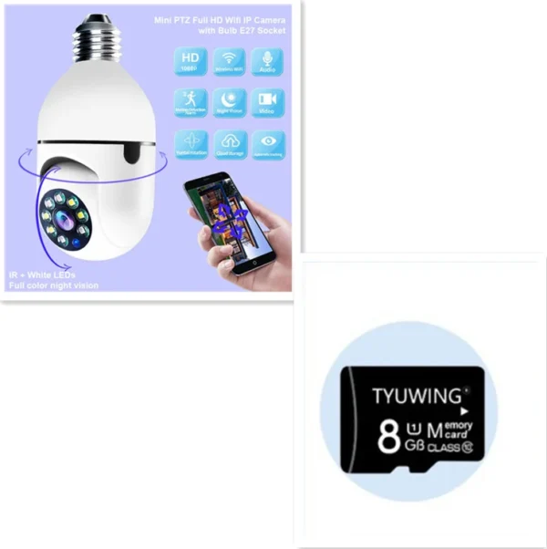 WiFi CAMERA 1080P Bulb 4X Zoom Camera E27 Home 5GWiFi Alarm Monitor - Image 8