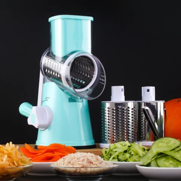 Manual Kitchen Accessories Multifunctional Round Mandoline Potato Slicer Vegetable Cutter Slicer Cheese Kitchen Gadgets - Image 6