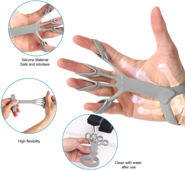Silicone Grip Device Finger Exercise Stretcher Arthritis Hand Grip Trainer Strengthen Rehabilitation Training To Relieve Pain - Image 9