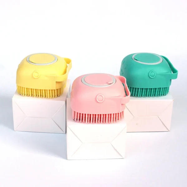Silicone Dog Bath Massage Gloves Brush Pet Cat Bathroom Cleaning Tool Comb Brush For Dog Can Pour Shampoo Dog Grooming Supplies - Image 10